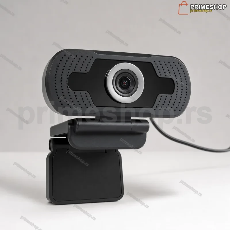 Web Kamera Full HD 1080p – USB, Ugrađeni Mikrofon, za Video Pozive i Online Nastavu - prednja strana