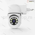 WiFi Kamera sa Utičnicom za Struju HD 8MP PTZ – Rotirajuća, Noćno Snimanje, V380 Pro