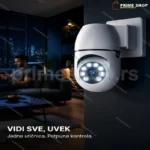 WiFi Kamera sa Utičnicom za Struju HD 8MP PTZ – Rotirajuća, Noćno Snimanje, V380 Pro