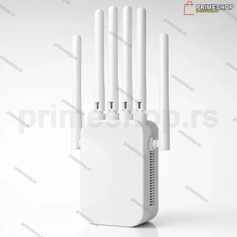 WiFi Pojačivač Signal Wi-Fi 6 Dual-Band 2.4G+5G sa 6 Antena - prednja strana