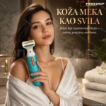 RoziaPro električni ženski brijač s premazom od 18K ružičastog zlata