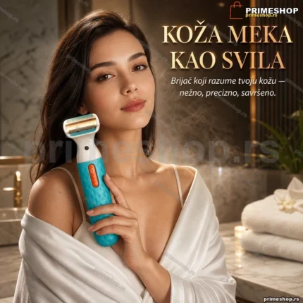 RoziaPro električni ženski brijač s premazom od 18K ružičastog zlata