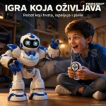Robot na daljinsko upravljanje sa hvataljkama i LED svetlima