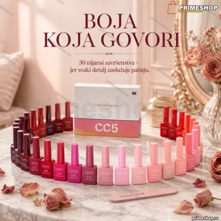 CANNI CC5 gel lak set — 30 bočica po 9 ml, HEMA free formulacija