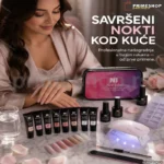 Poli gel set sa mini UV/LED lampom i 7 gelova za nadogradnju