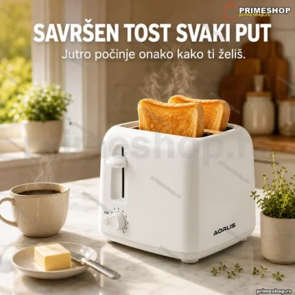 AORLIS toster za hleb 700W — dva otvora, 6 nivoa pečenja