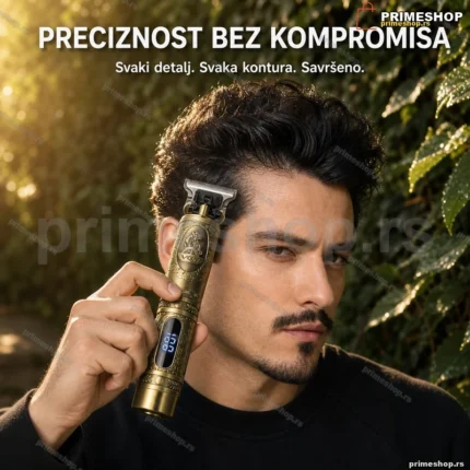 VGR V-091 punjivi trimer za bradu i kosu, titanijumsko sečivo