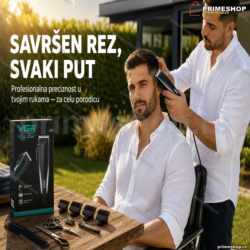 VGR V-033 mašinica za šišanje kose sa priborom VGR V-033 mašinica za šišanje kose sa priborom
