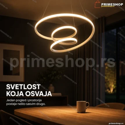 Aluminijumski spiralni LED luster sa daljinskim upravljačem