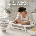 Komplet za kupanje bebe 4u1 — kadica, kofa, bokal i ležaj