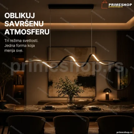 Viseći talasasti luster sa tri režima svetlosti 23W