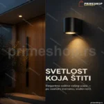 Baleno spoljna zidna lampa GU10 IP65 crna ovalna QAZQA