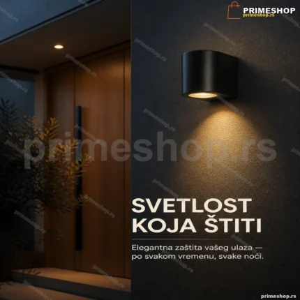 Baleno spoljna zidna lampa GU10 IP65 crna ovalna QAZQA