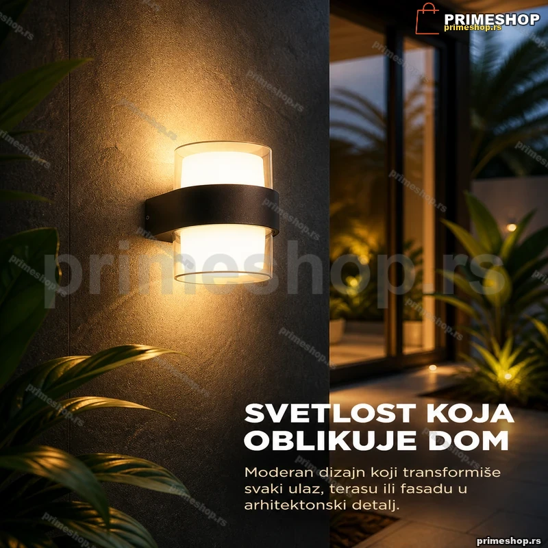 LED zidna lampa sa up-down efektom i akrilnim difuzorom