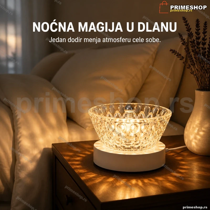 Punjiva stona lampa kruna RGB i 3 bele nijanse 21 cm