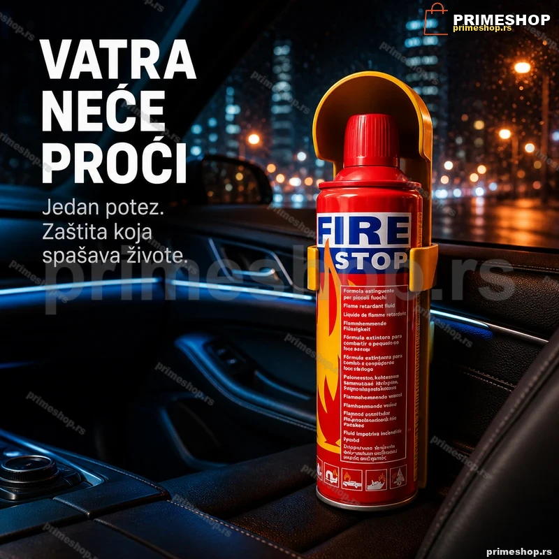 Fire Stop protivpožarni sprej 500 ml sa držačem za montažu Fire Stop protivpožarni sprej 500 ml sa držačem za montažu