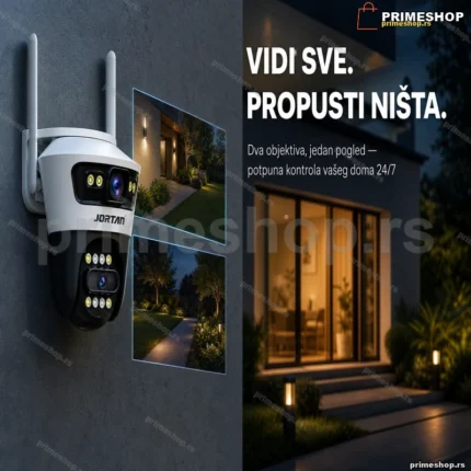 Jortan spoljna WiFi kamera sa dva kadra i pokretnom kupolom IP66