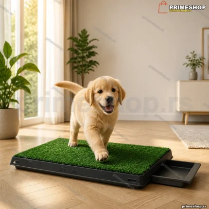 Higijenski toalet za pse Pet Park Deluxe – podloga sa veštačkom travom 63x51 cm