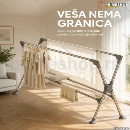 Teleskopska sklopiva sušilica za veš — do 200 cm