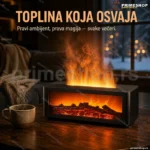 RGB ovlaživač vazduha sa LED efektom plamena u obliku kamina