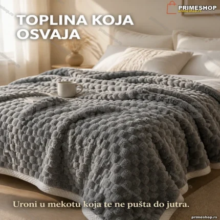 Ćebe sa 3D vafl reljefom 200x230 cm — više boja