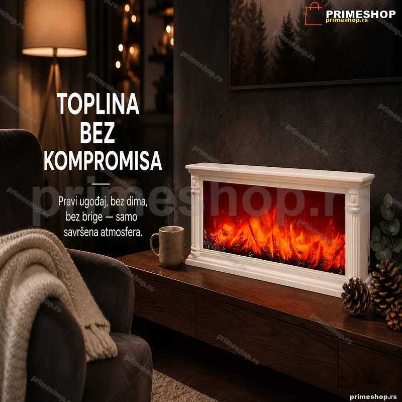 Dekorativni LED kamin sa efektom plamena — baterije ili USB napajanje Dekorativni LED kamin sa efektom plamena — baterije ili USB napajanje