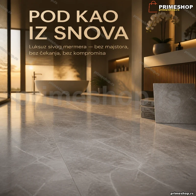 Samolepljive podne ploče sivi mermer 60x60 cm, 10 kom Samolepljive podne ploče sivi mermer 60x60 cm, 10 kom