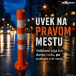 Fleksibilni stubić za parking 75 cm sa reflektujućim trakama