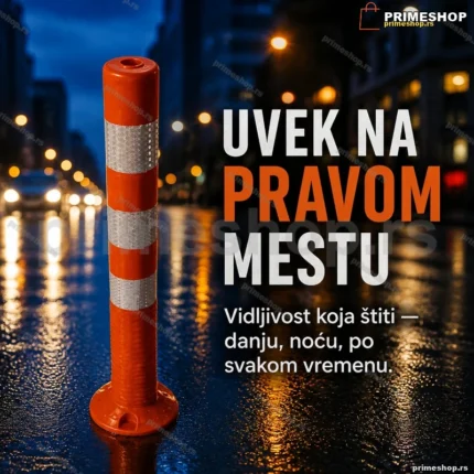 Fleksibilni stubić za parking 75 cm sa reflektujućim trakama