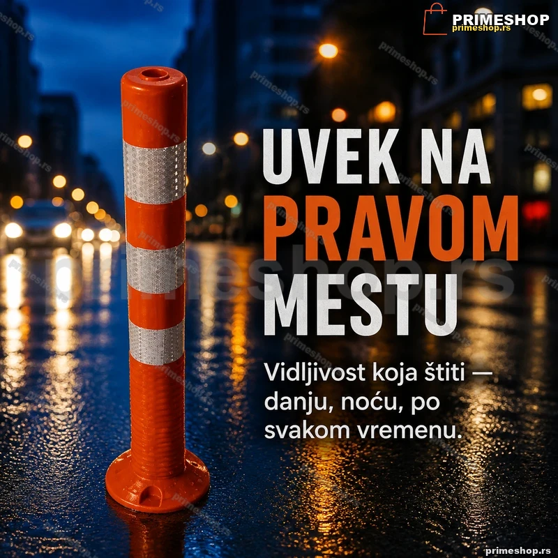 Fleksibilni stubić za parking 75 cm sa reflektujućim trakama Fleksibilni stubić za parking 75 cm sa reflektujućim trakama