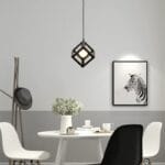 kockasta viseća lampa - detalji