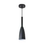 Crna konusna viseća lampa E27 — abažur 30 cm, model SKD-P001