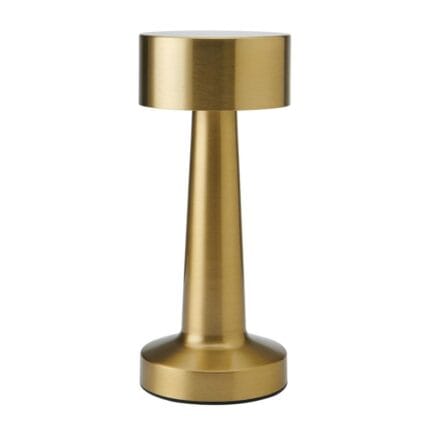 Elements punjiva stona lampa zlatna 21 cm — dodir i USB-C