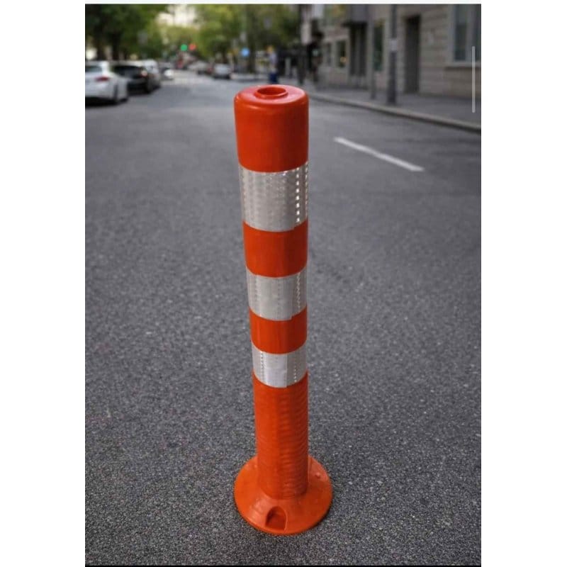 Fleksibilni stubić za parking 75 cm sa reflektujućim trakama fleksibilni parking stubić - prednja strana