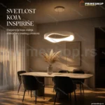 LED luster talasasti beli DD-148 60 cm sa daljinskim upravljačem