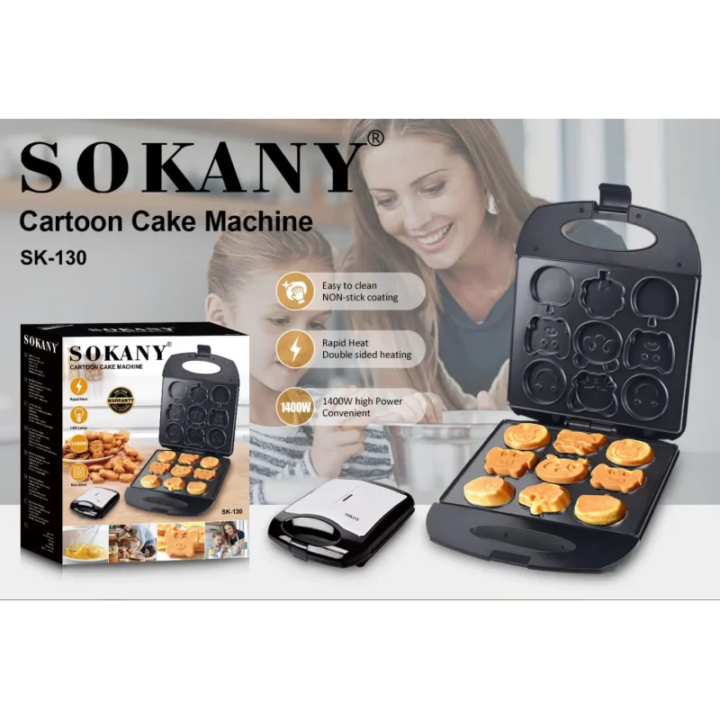 SOKANY SK-130 aparat za kolačiće u obliku figura, 1400 W SOKANY SK-130 aparat za kolačiće - prednja strana