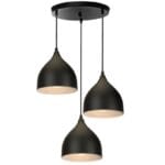 WOTTES YP3-2288 crna viseća lampa sa tri kupe E27