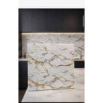Zidni dekorativni paneli 60x60 cm beli mermer bakarne žile, 10 kom