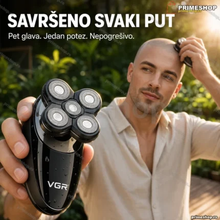VGR V-302 brijač 4u1 — 5 glava, LED displej, vodootporan
