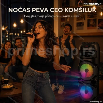 Bluetooth zvučnik ZQS-8220S 40 W sa mikrofonom i LED osvetljenjem