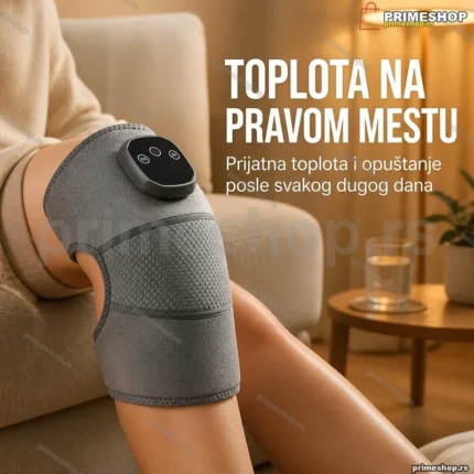 Grejna traka za koleno sa vibracijom i neoprenskim omotačem