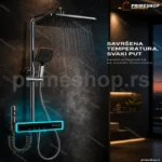 Kontrola temperature u kupatilu — tuš sistem sa termostatom i LED displejom