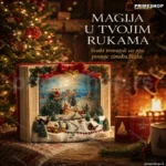 Snežna kugla knjiga sa svetlom, muzikom i šljokicama