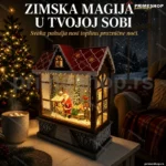 Deda Mraz u LED kućici sa efektom padajućeg snega