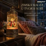 Novogodišnja ukrasna lampa sa Deda Mrazom 2026