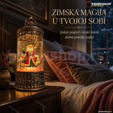 Novogodišnja ukrasna lampa sa Deda Mrazom 2026