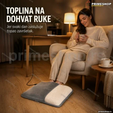 USB grejač za stopala — dvostrani pliš, 30x29 cm