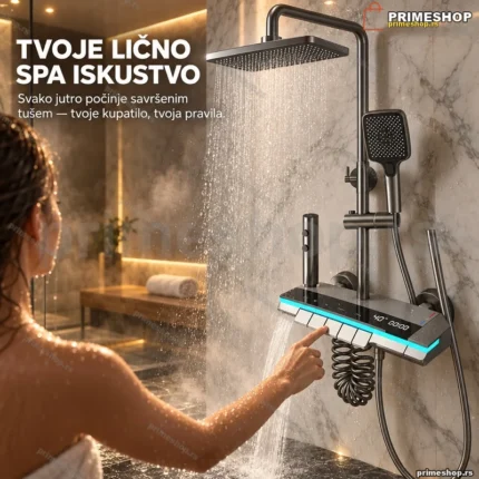 Luksuzni zidni tuš sa dodacima i displejom Premium model