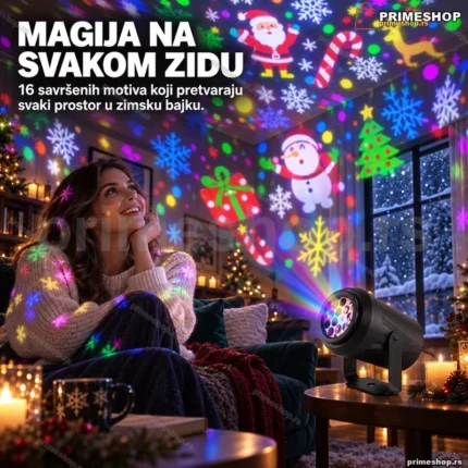 Novogodisnji laser projektor sa 16 motiva