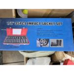 Set 35 udarnih gedora 1/2" u metalnoj kutiji — duboke i plitke